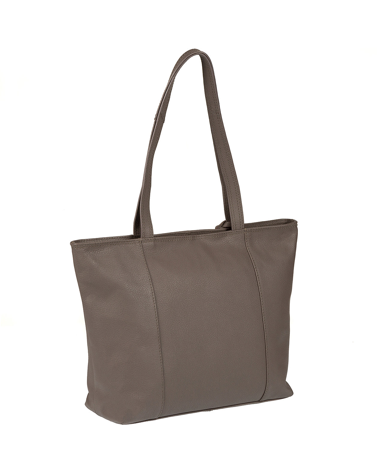 'Daphne' Grey Leather Tote Bag