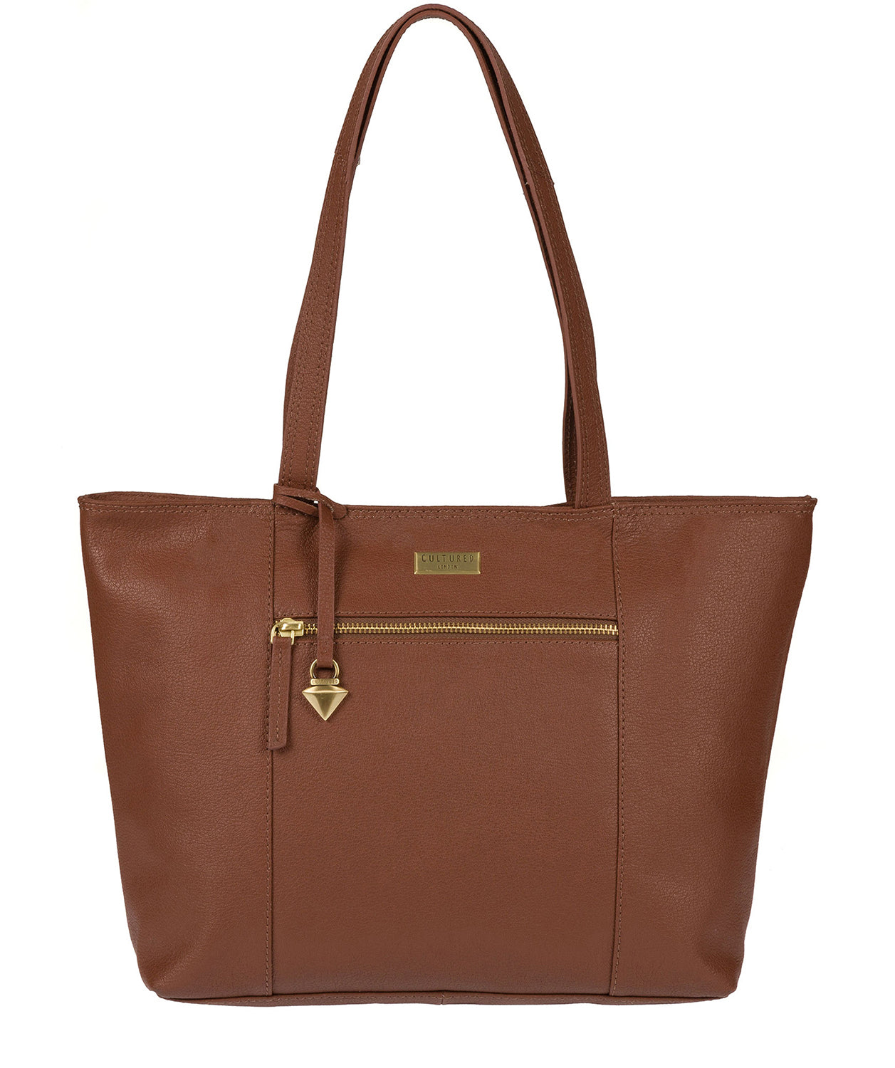 'Daphne' Sienna Brown Leather Tote Bag Pure Luxuries London