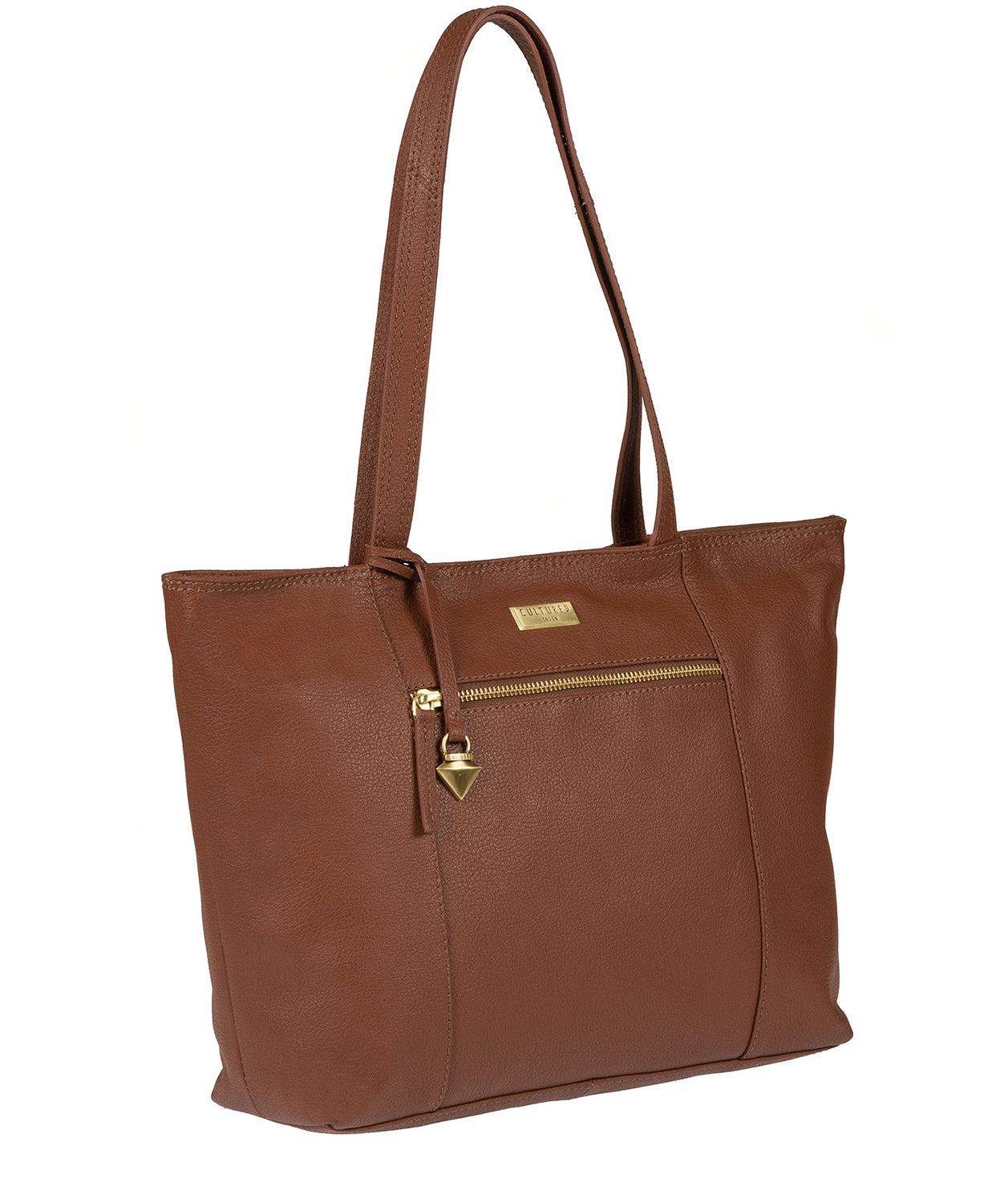 'Daphne' Sienna Brown Leather Tote Bag Pure Luxuries London