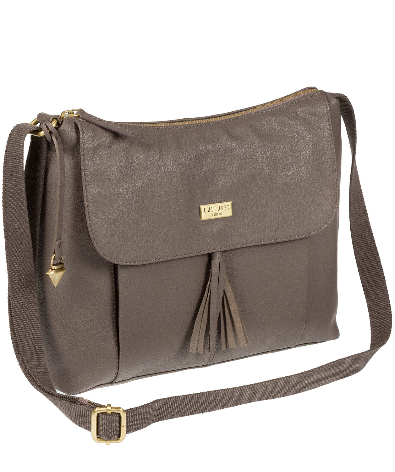 'Hobo' Grey Leather Bag Pure Luxuries London