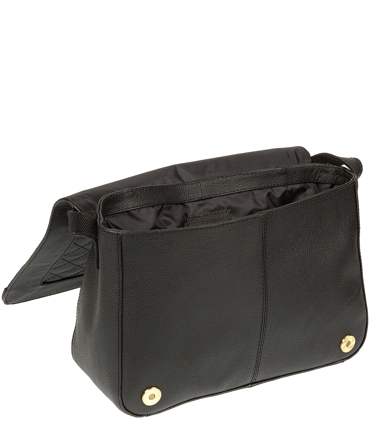 'Macey' Black Natural Leather Bag