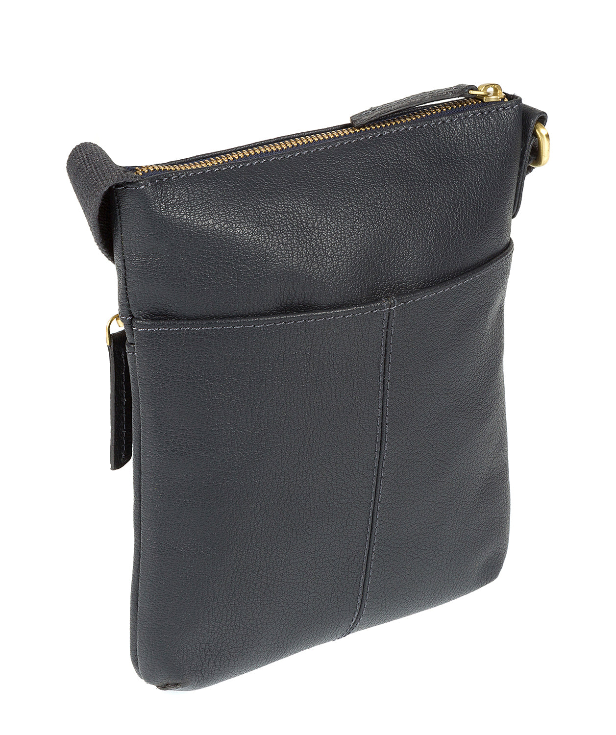 'Halle' Navy Leather Cross Body Bag