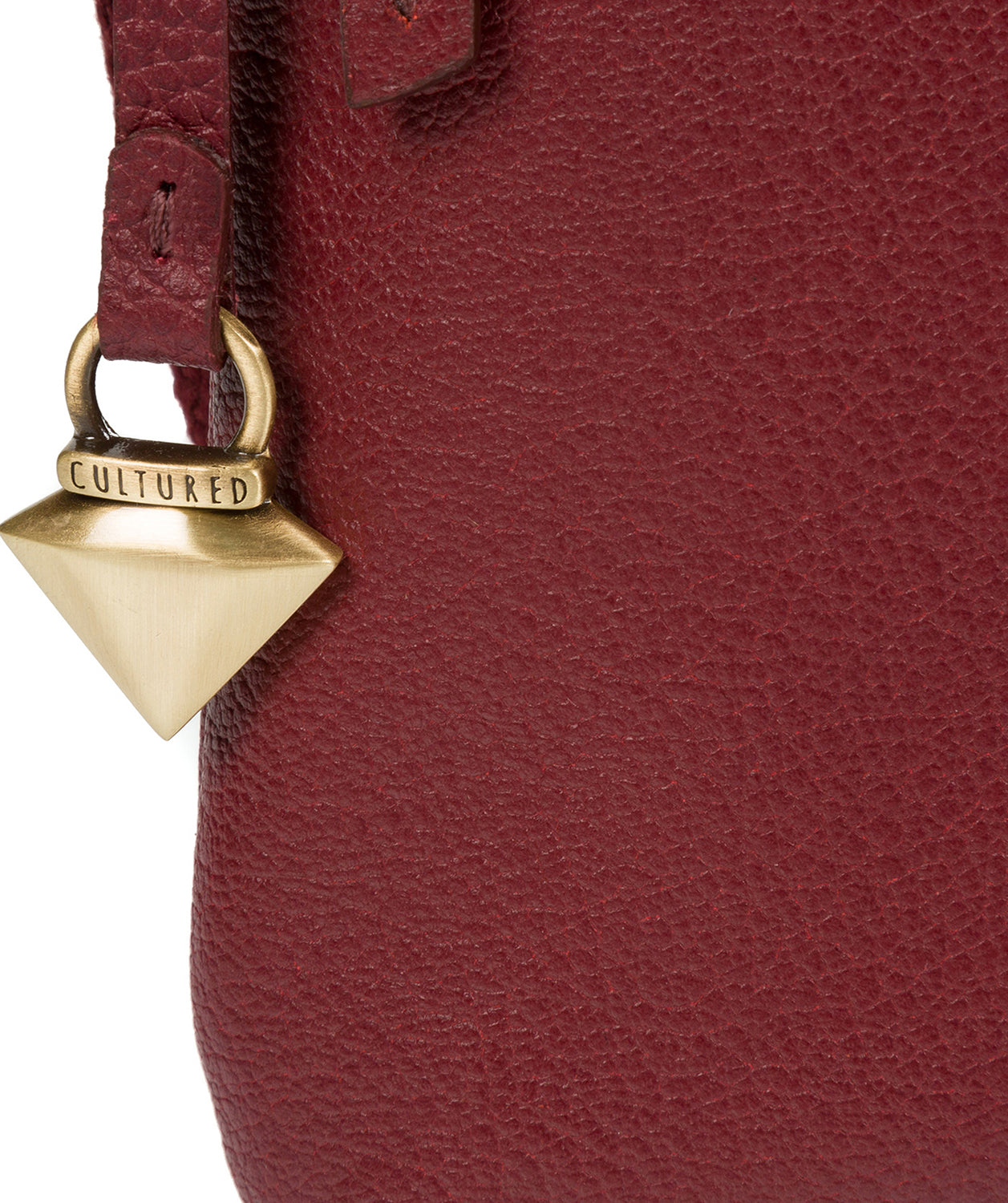 'Halle' Ruby Red Leather Cross-Body Bag
 image 7