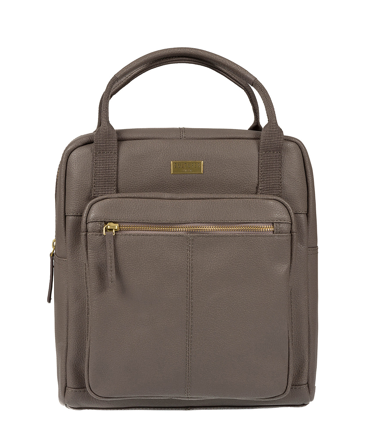 'Jaclyn' Grey Leather Backpack