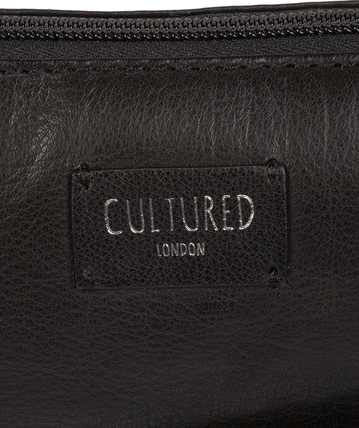 'Abberton' Black Leather Cross-Body Bag