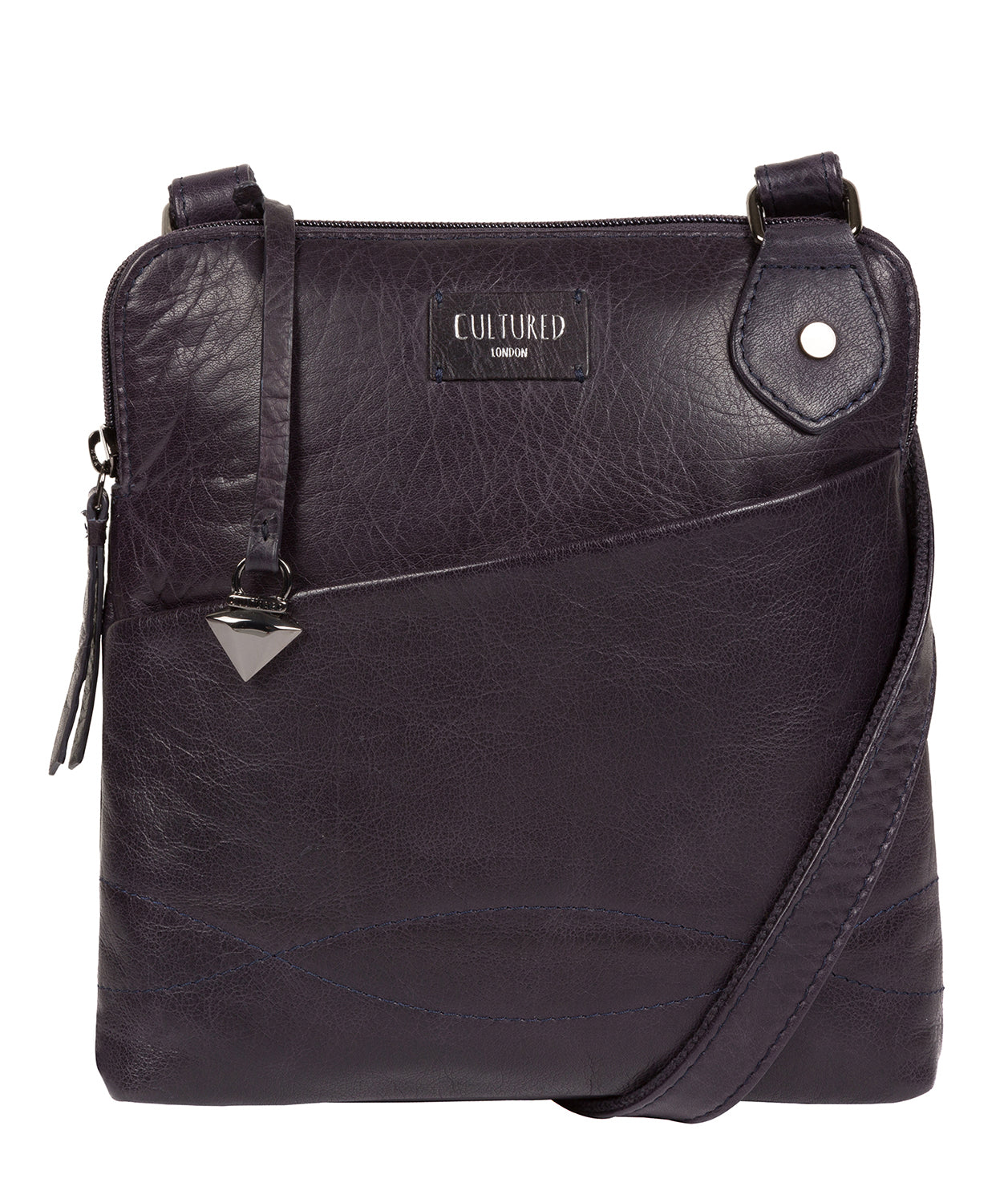 'Abberton' Navy Leather Cross Body Bag image 1