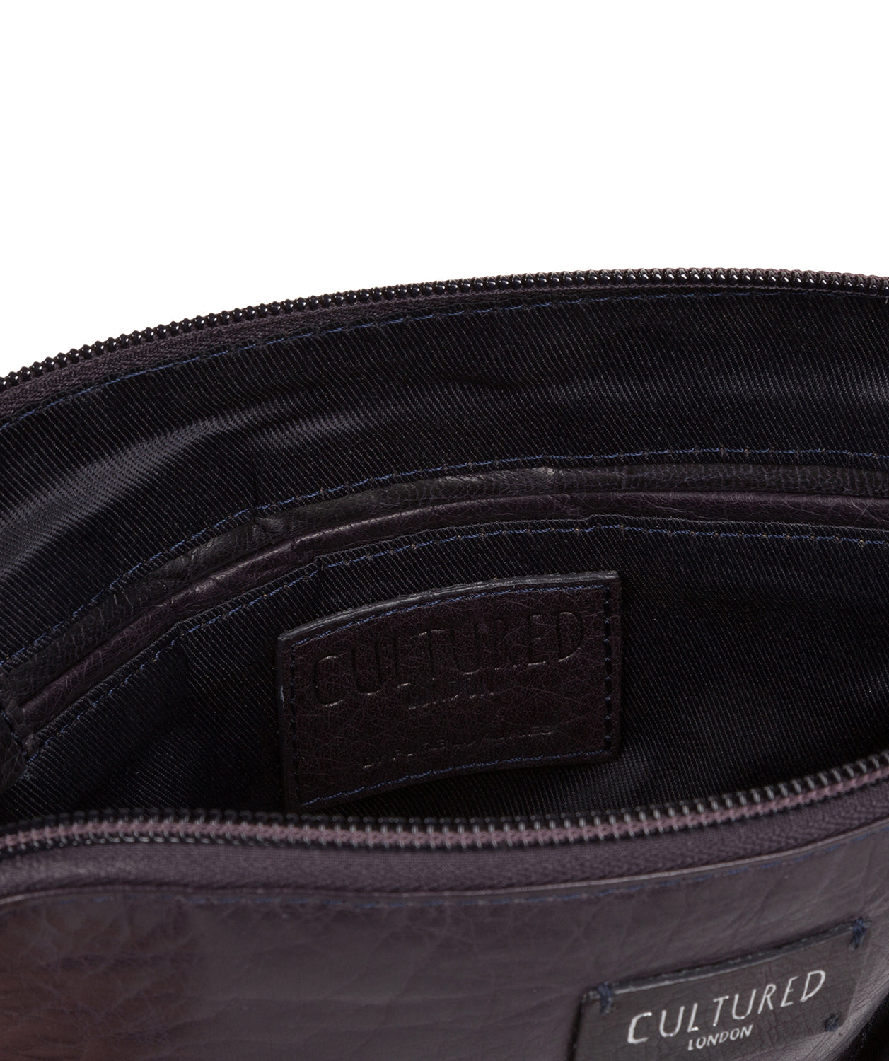 'Abberton' Navy Leather Cross Body Bag image 4