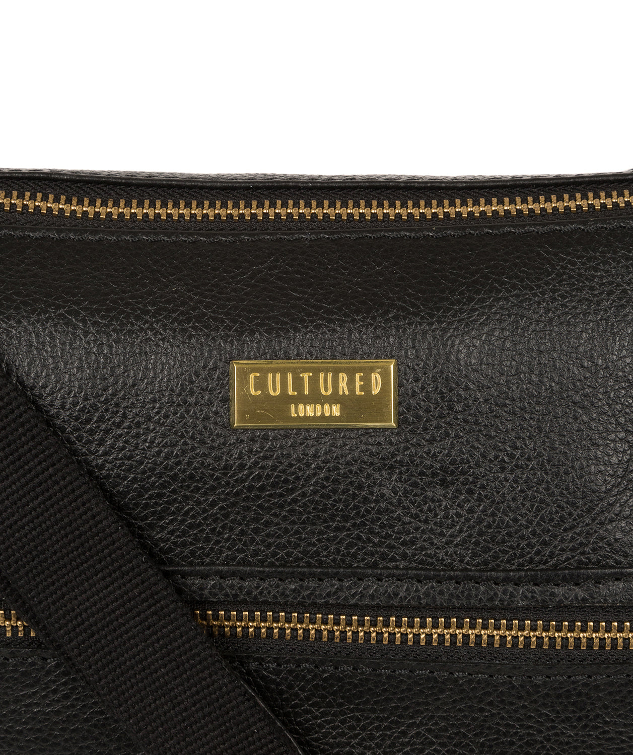 'Elizabeth' Black Leather Shoulder Bag Pure Luxuries London