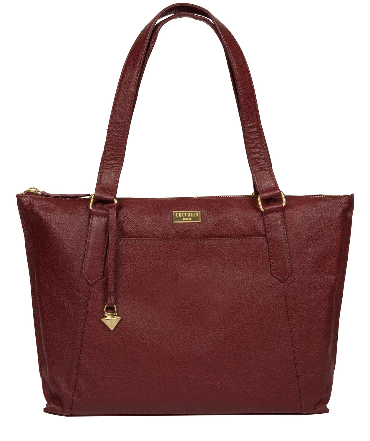 'Isabella' Ruby Red Leather Tote Bag image 1