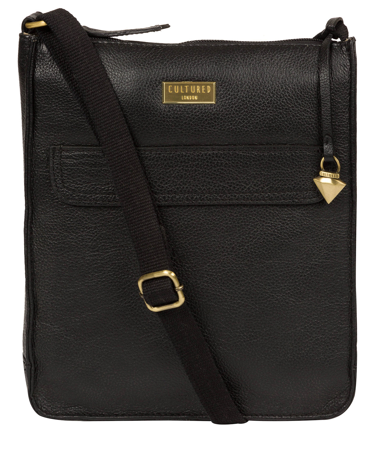 'Sarah' Black Leather Cross Body Bag image 1