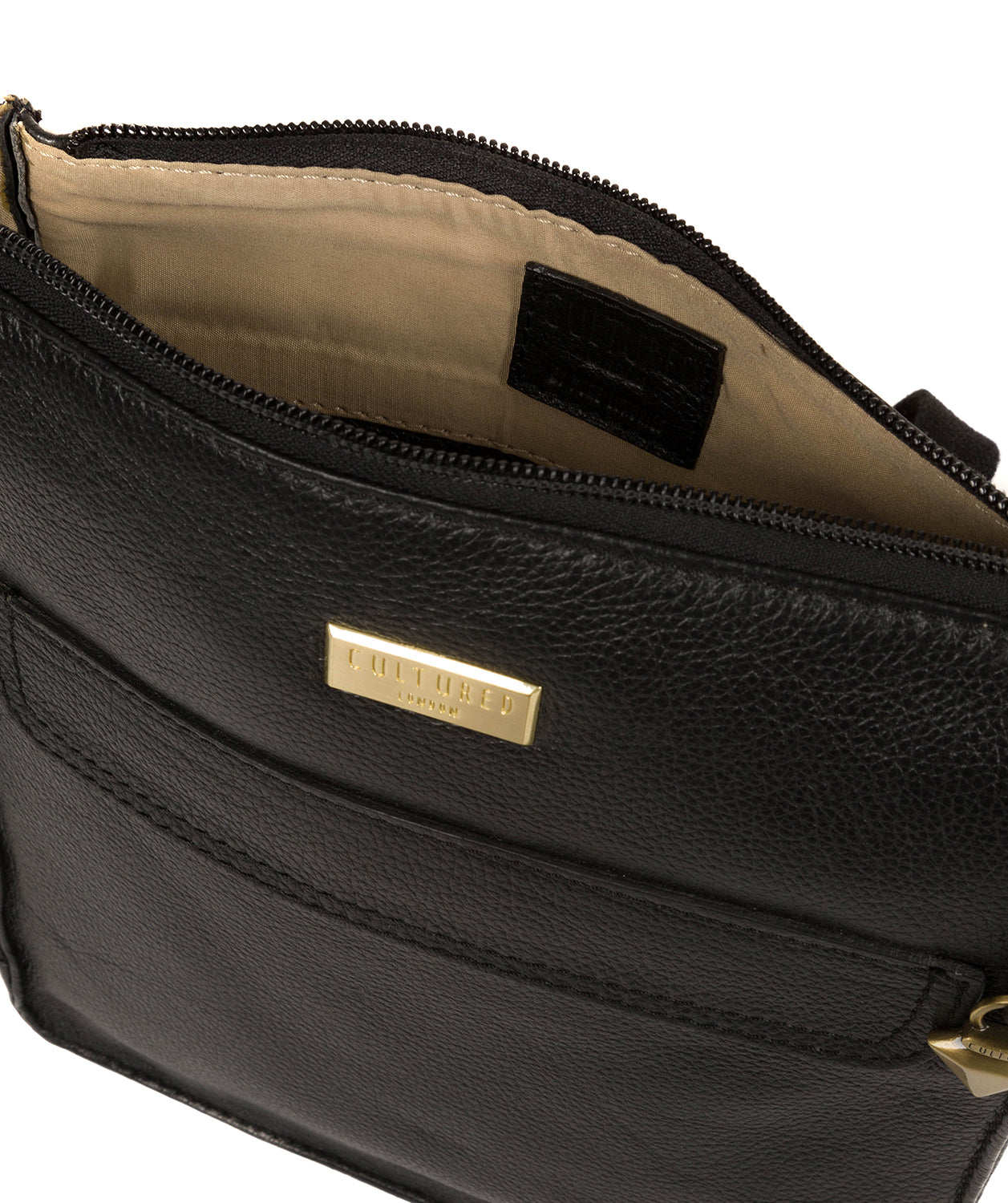 'Sarah' Black Leather Cross Body Bag image 4