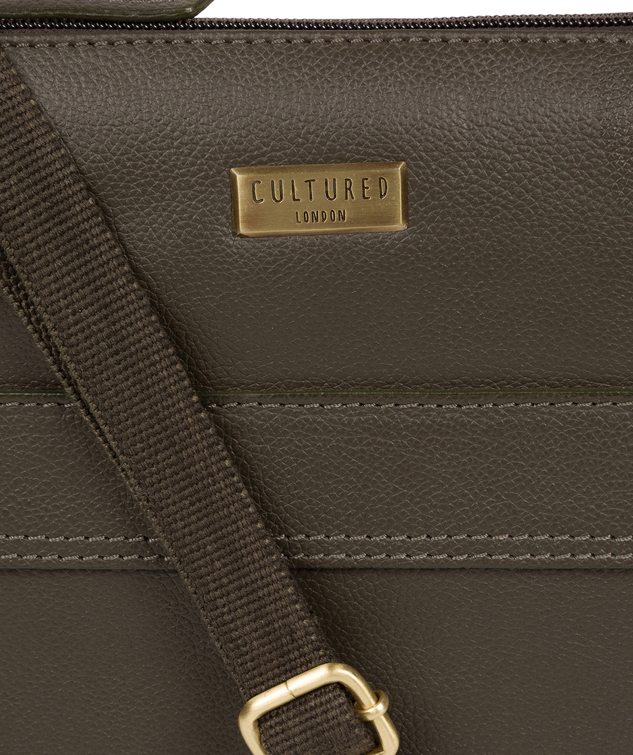 'Sarah' Olive Leather Cross Body Bag  image 5