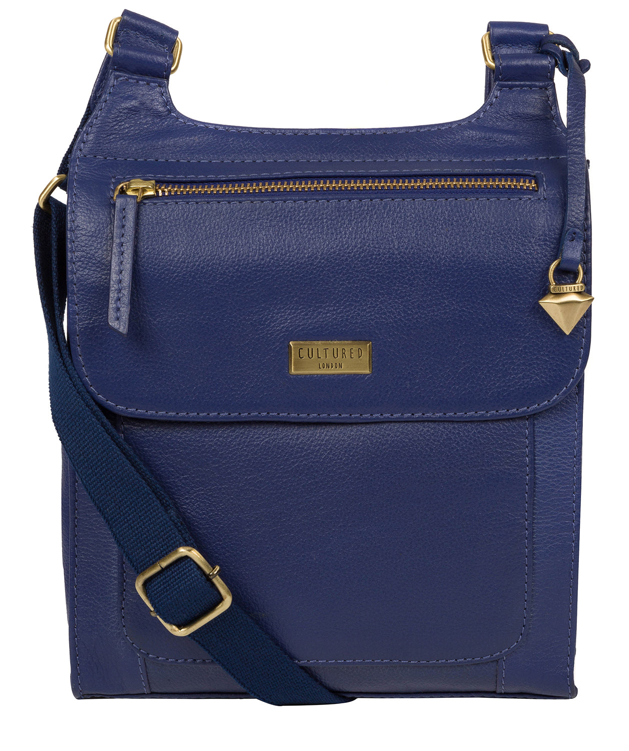 Morgan' Mazarine Blue Leather Cross Body Bag image 1