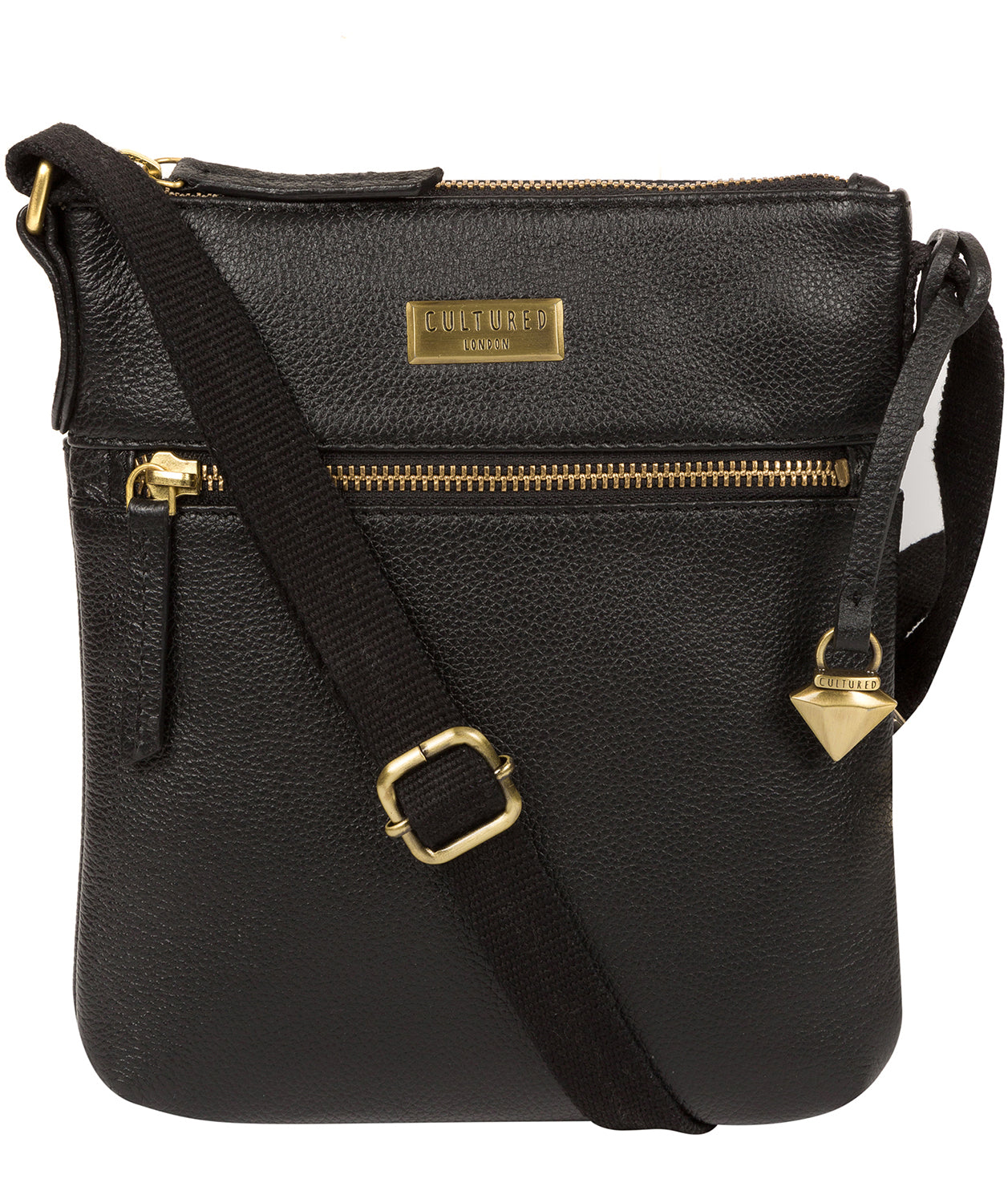 'Brooke' Black Leather Cross Body Bag image 1