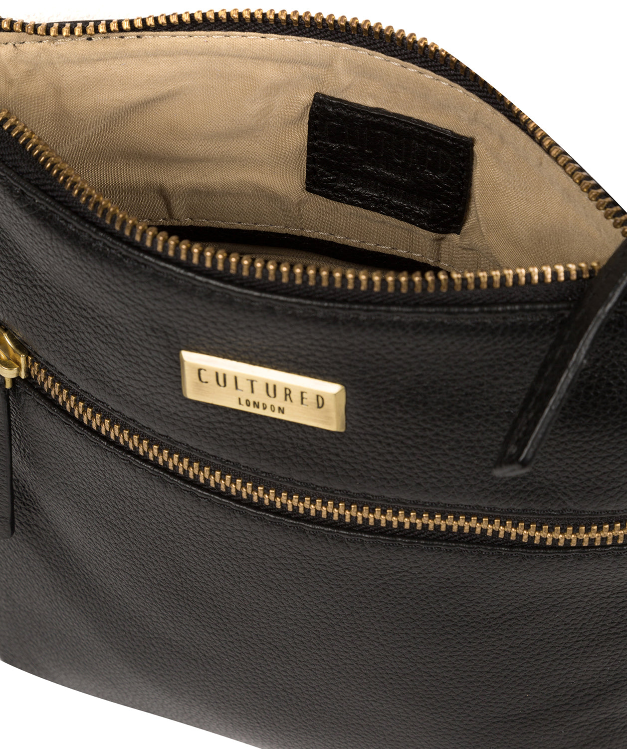 'Brooke' Black Leather Cross Body Bag image 4