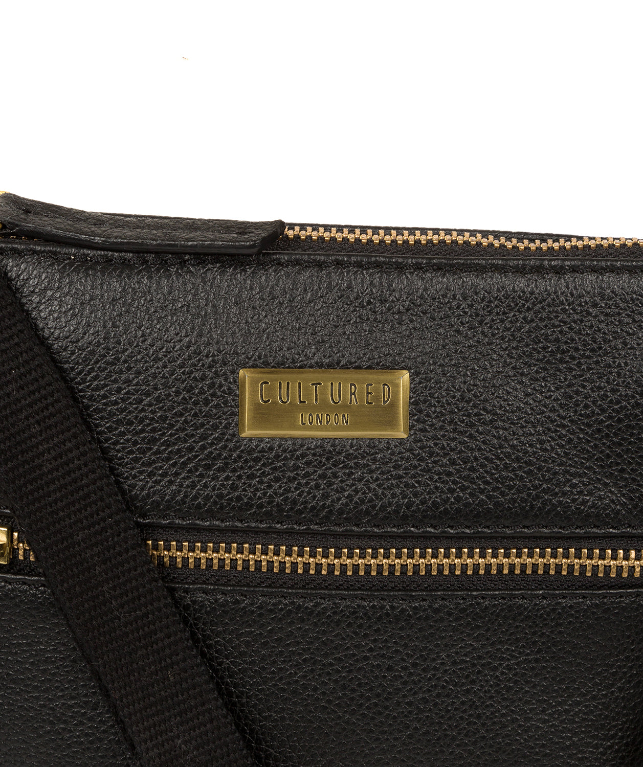 'Brooke' Black Leather Cross Body Bag image 5