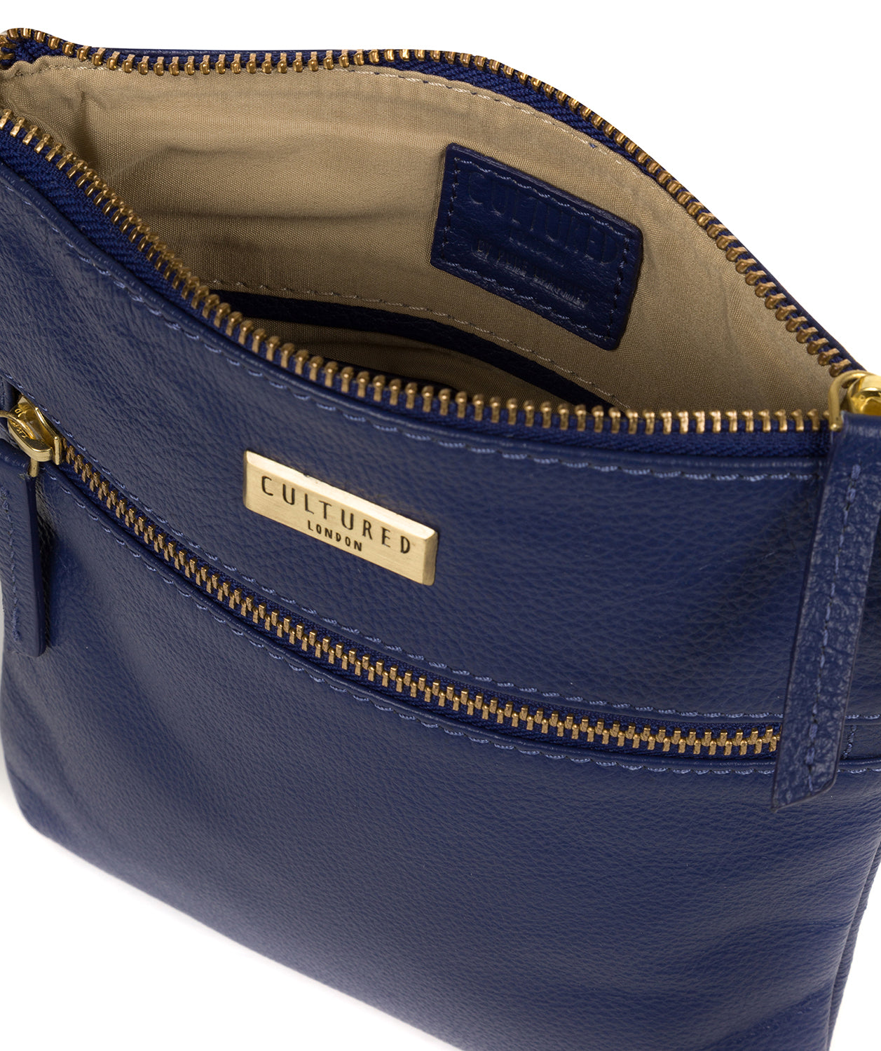 'Brooke' Mazarine Blue Leather Cross Body Bag image 4