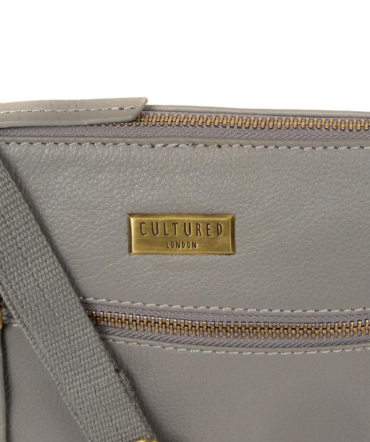 'Brooke' Silver Grey Leather Cross Body Bag image 5