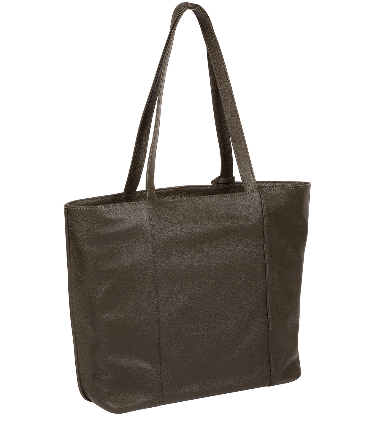 'Makayla' Olive Leather Tote Bag