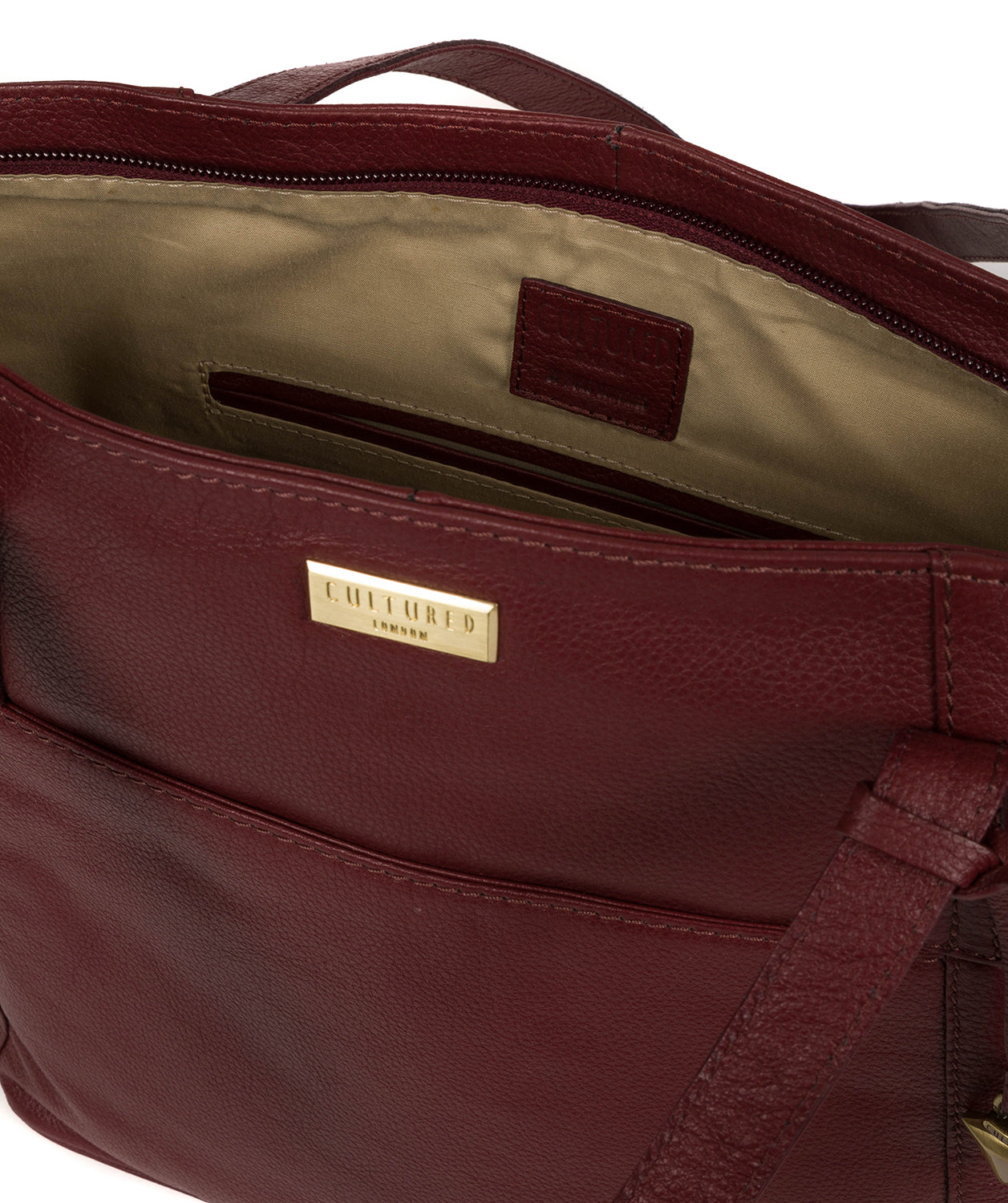 'Makayla' Ruby Red Leather Tote Bag image 4