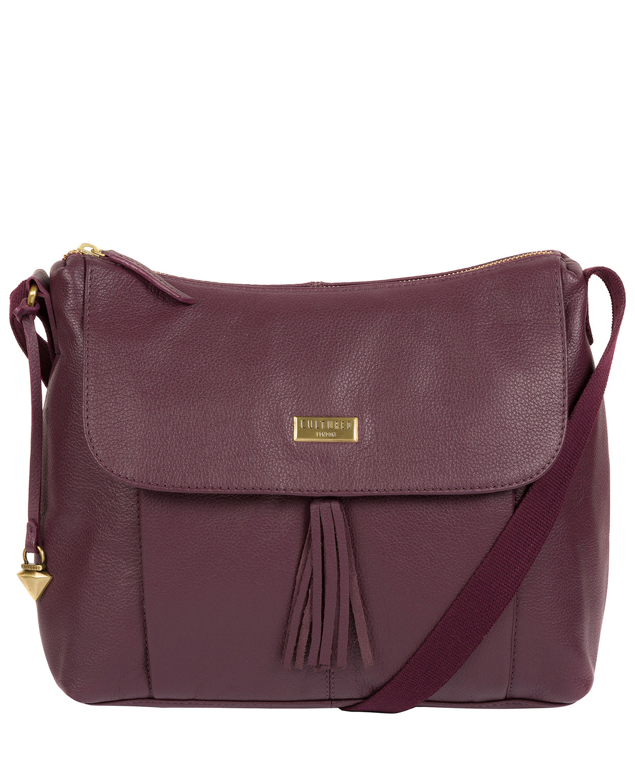 'Lily' Fig Leather Cross Body Bag image 1