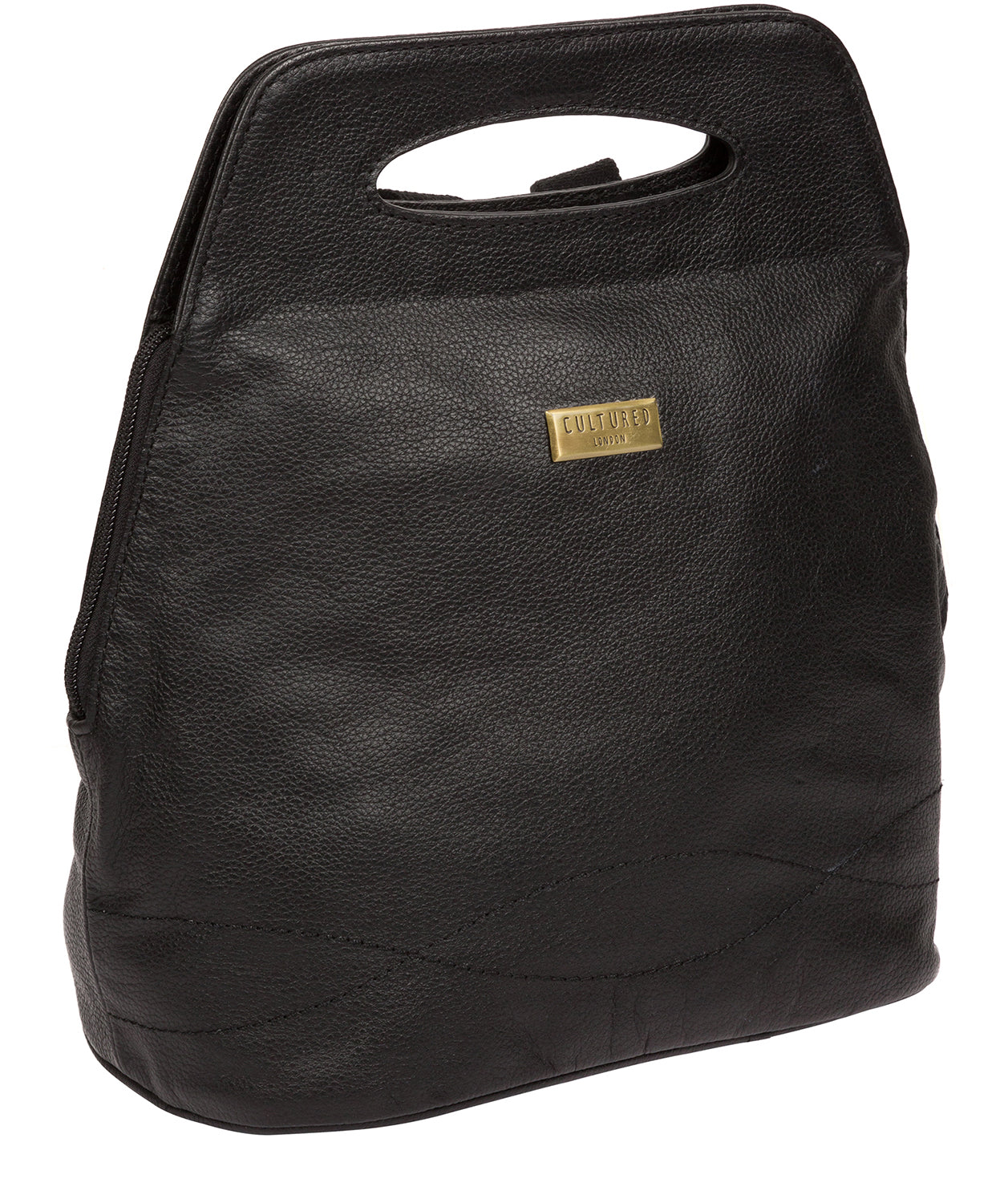 'Priya' Black Leather Backpack Pure Luxuries London