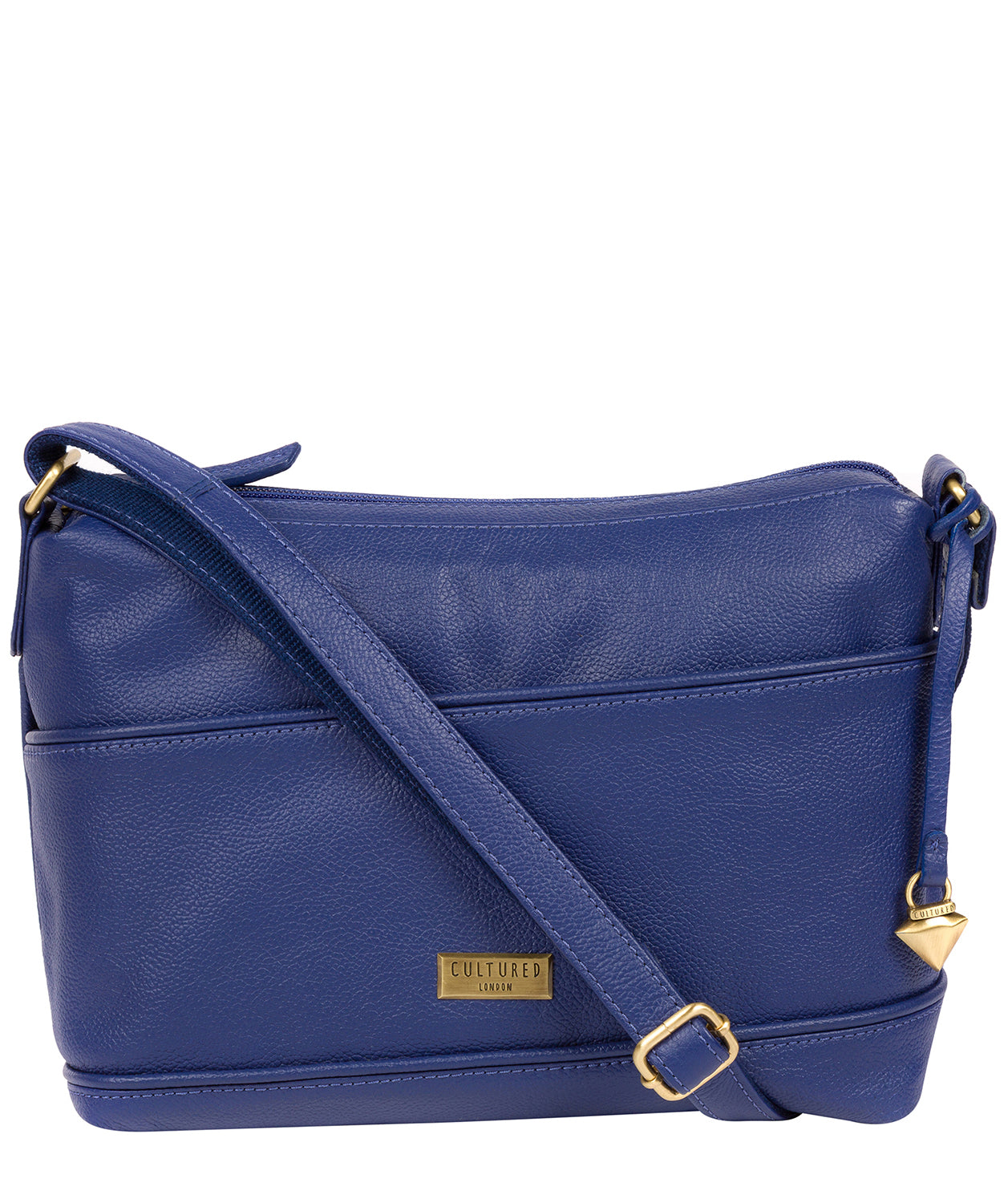 'Duana' Mazarine Blue Leather Shoulder Bag image 1