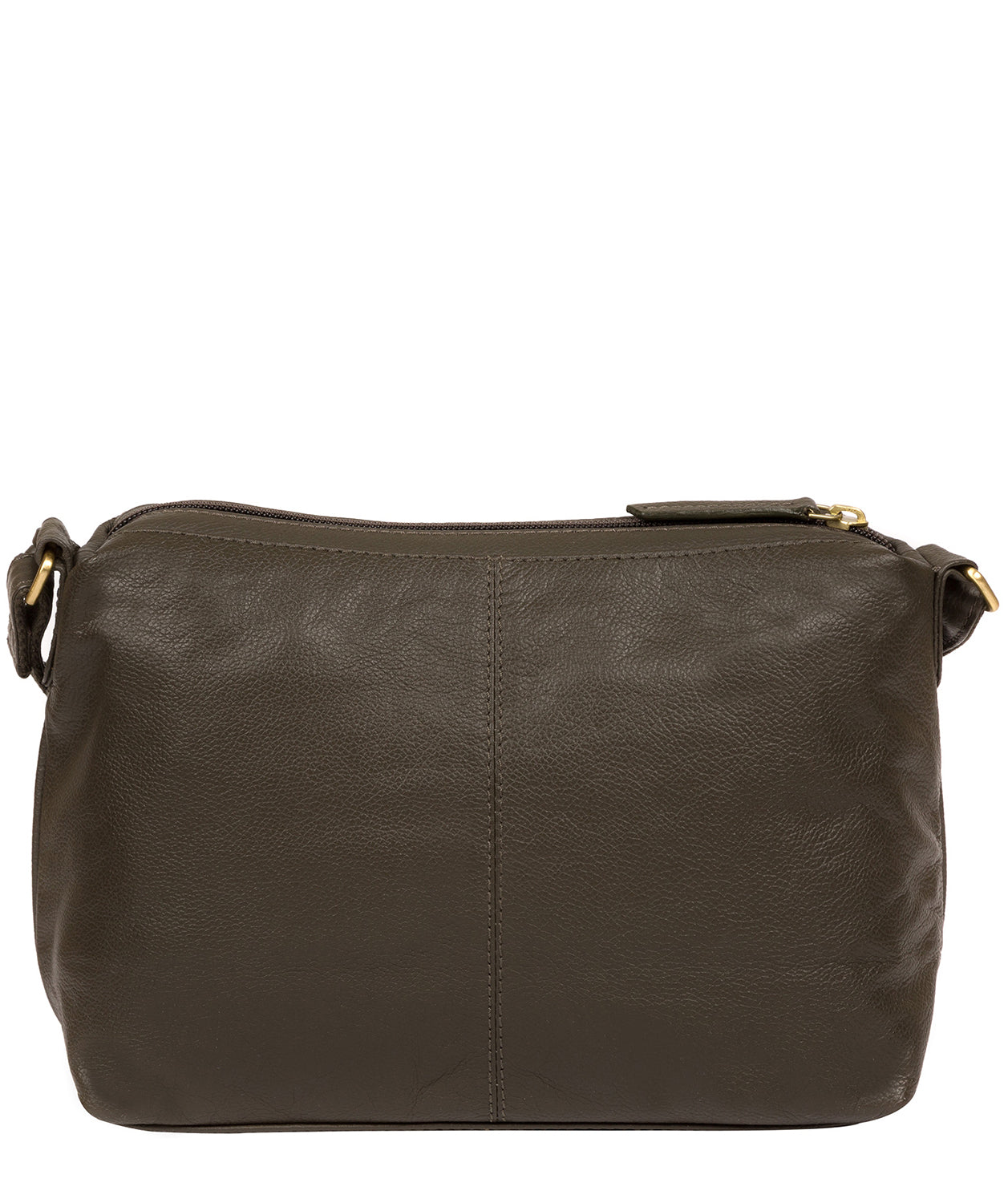 'Duana' Olive Leather Shoulder Bag Pure Luxuries London