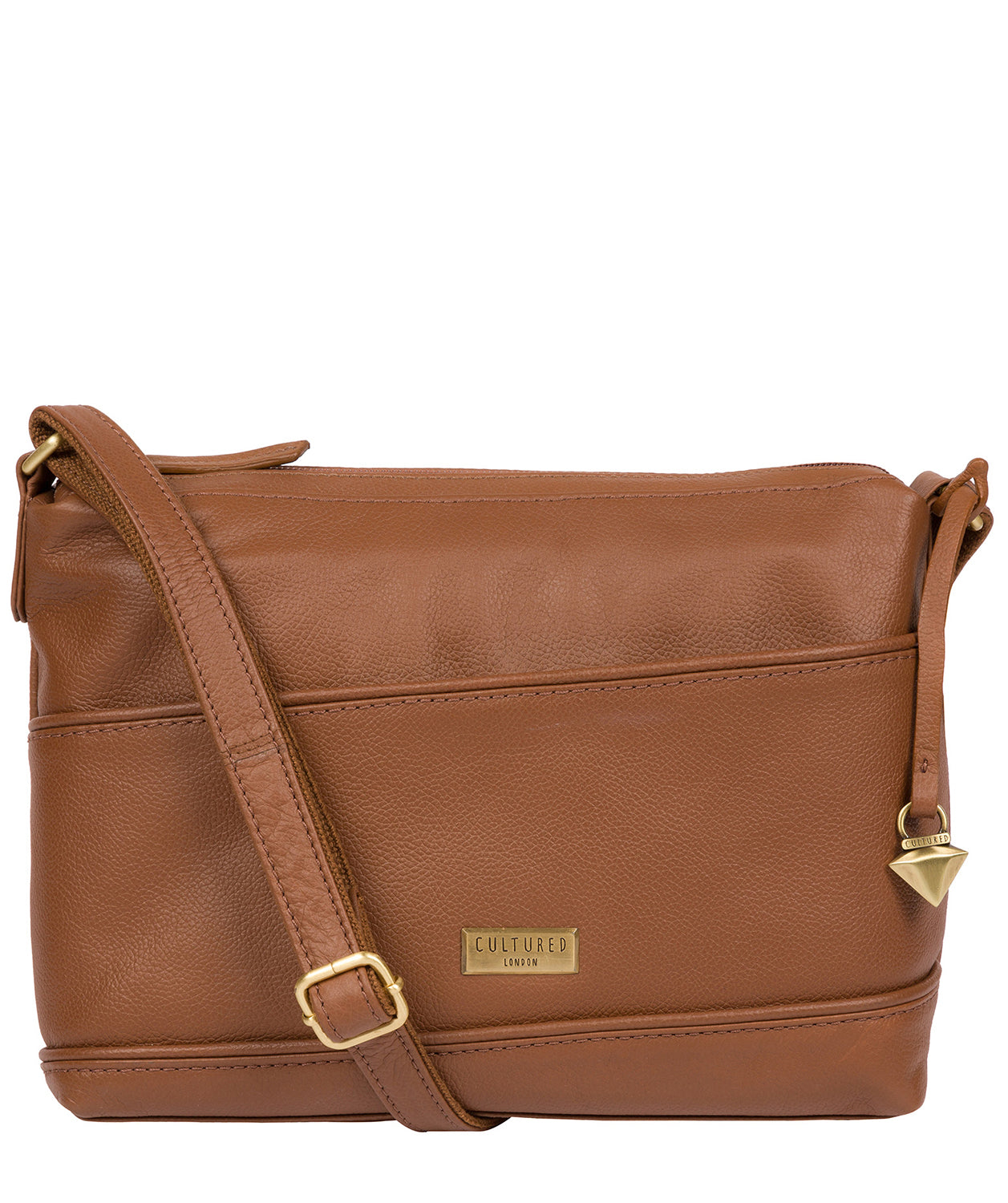 'Duana' Tan Leather Shoulder Bag Pure Luxuries London