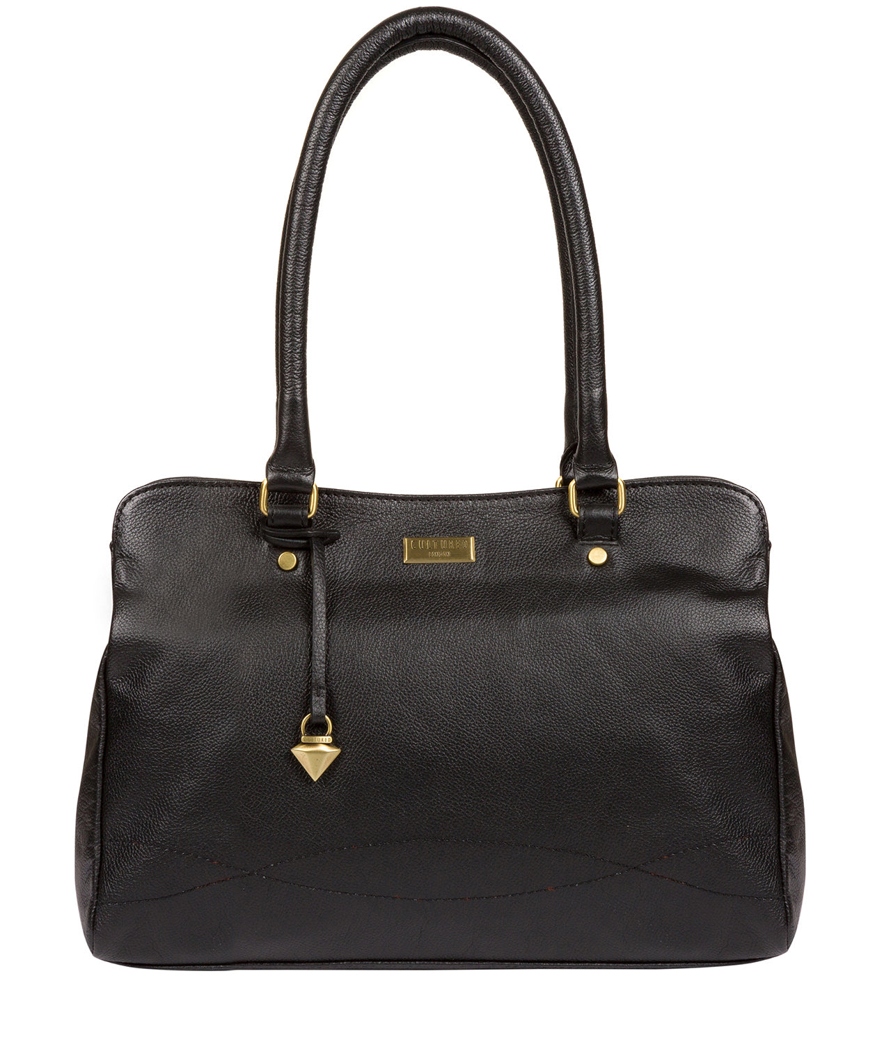 'Kiona' Black Leather Handbag