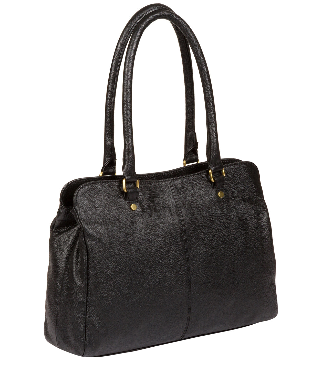 'Kiona' Black Leather Handbag