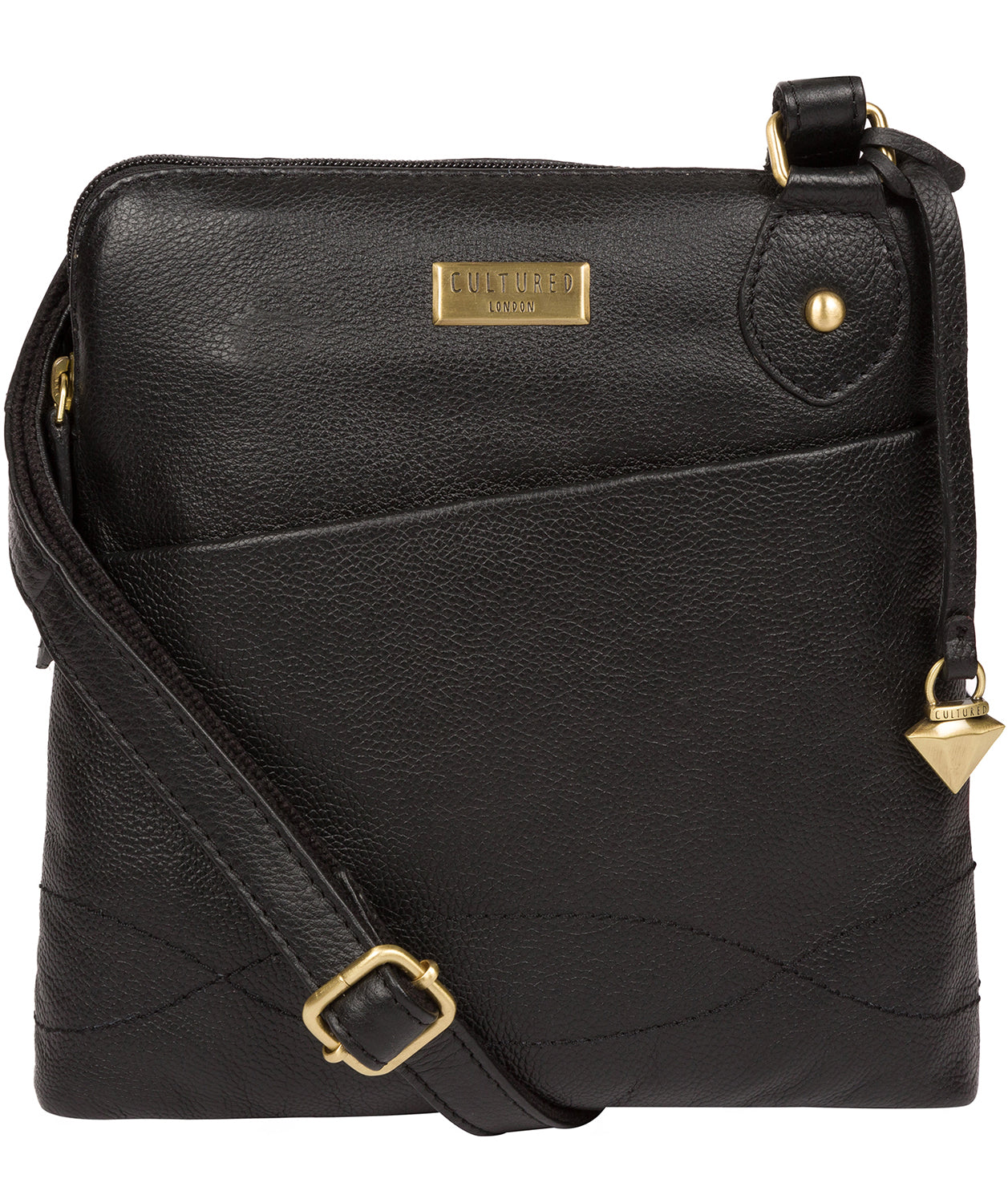 'Jarah' Black Leather Cross Body Bag image 1