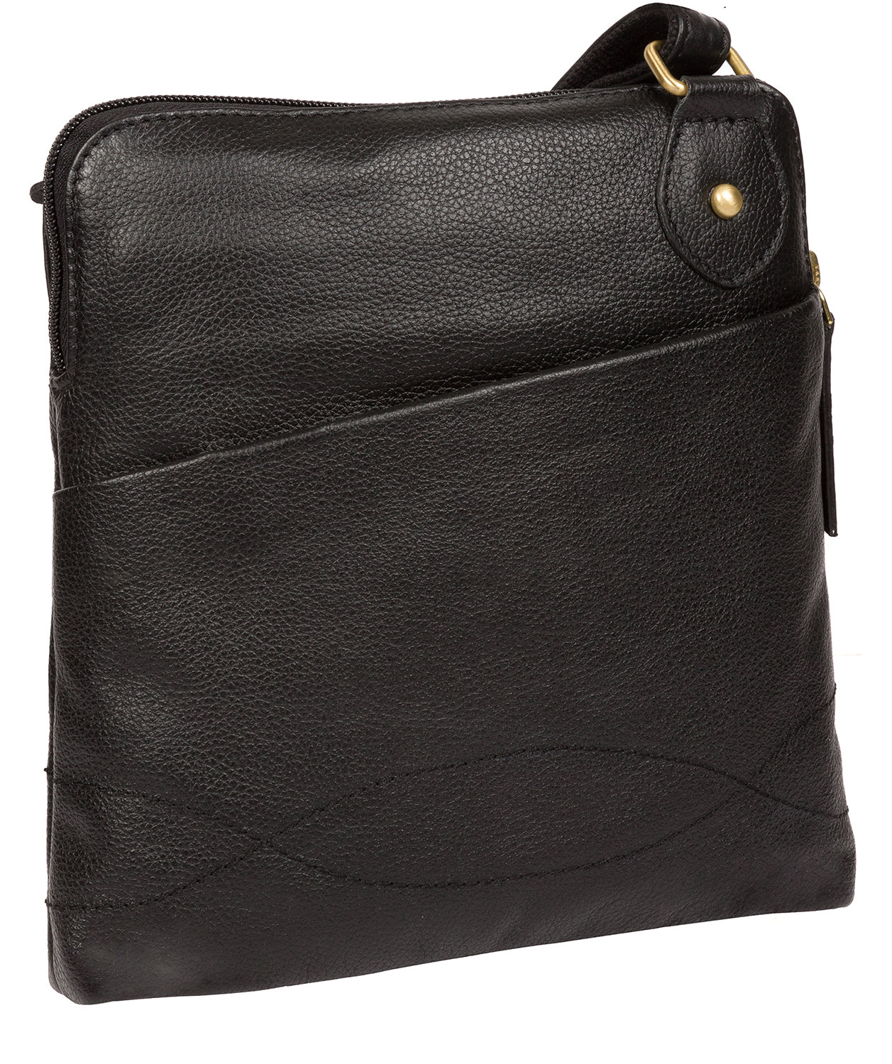 'Jarah' Black Leather Cross Body Bag image 3