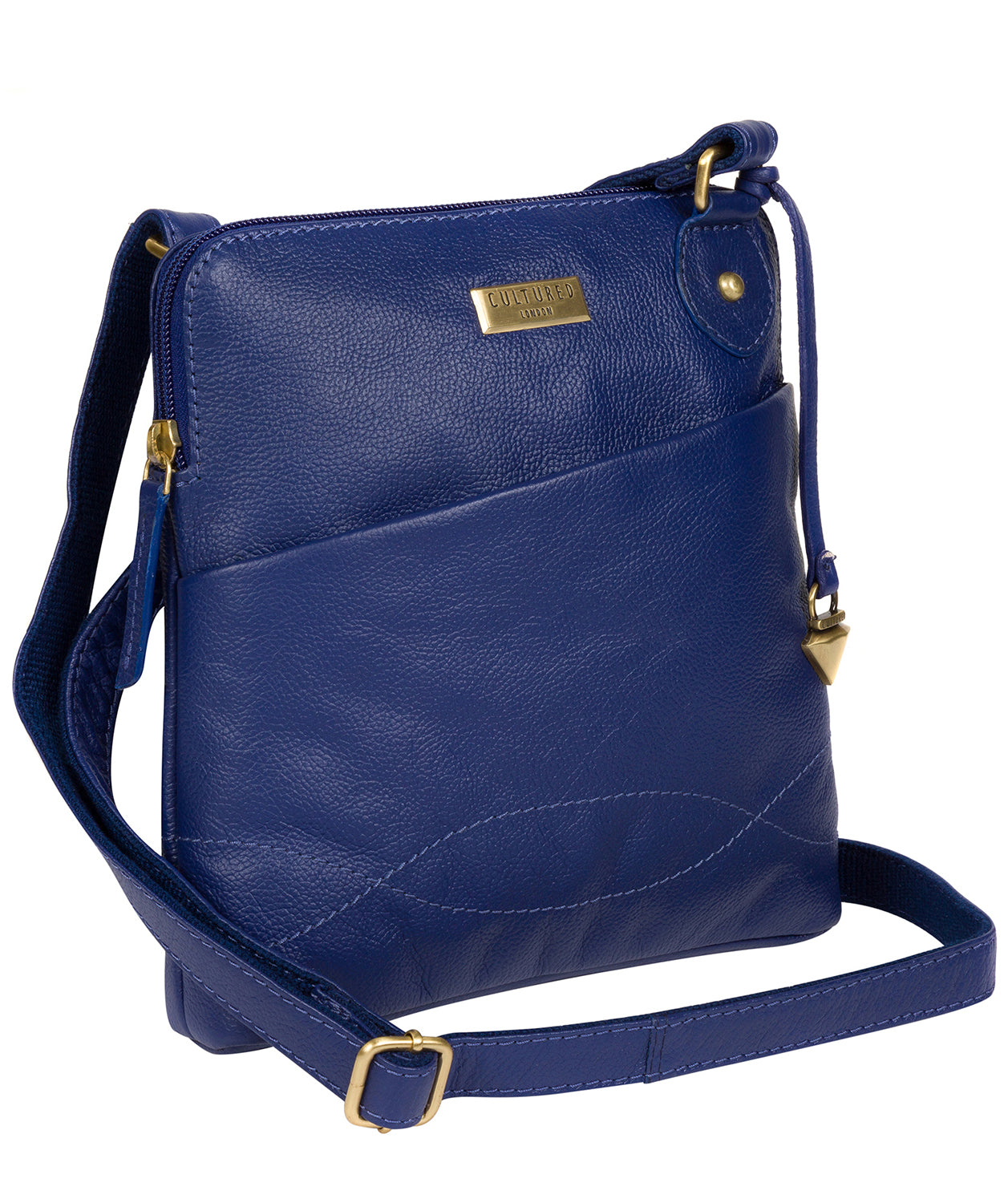 'Jarah' Mazarine Blue Leather Cross Body Bag image 3