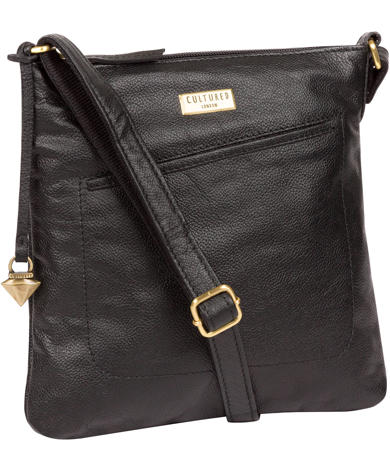 'Bronwyn' Black Leather Cross Body Bag image 5