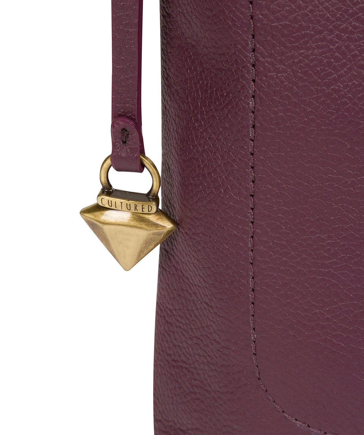 'Bronwyn' Fig Leather Cross Body Bag image 6