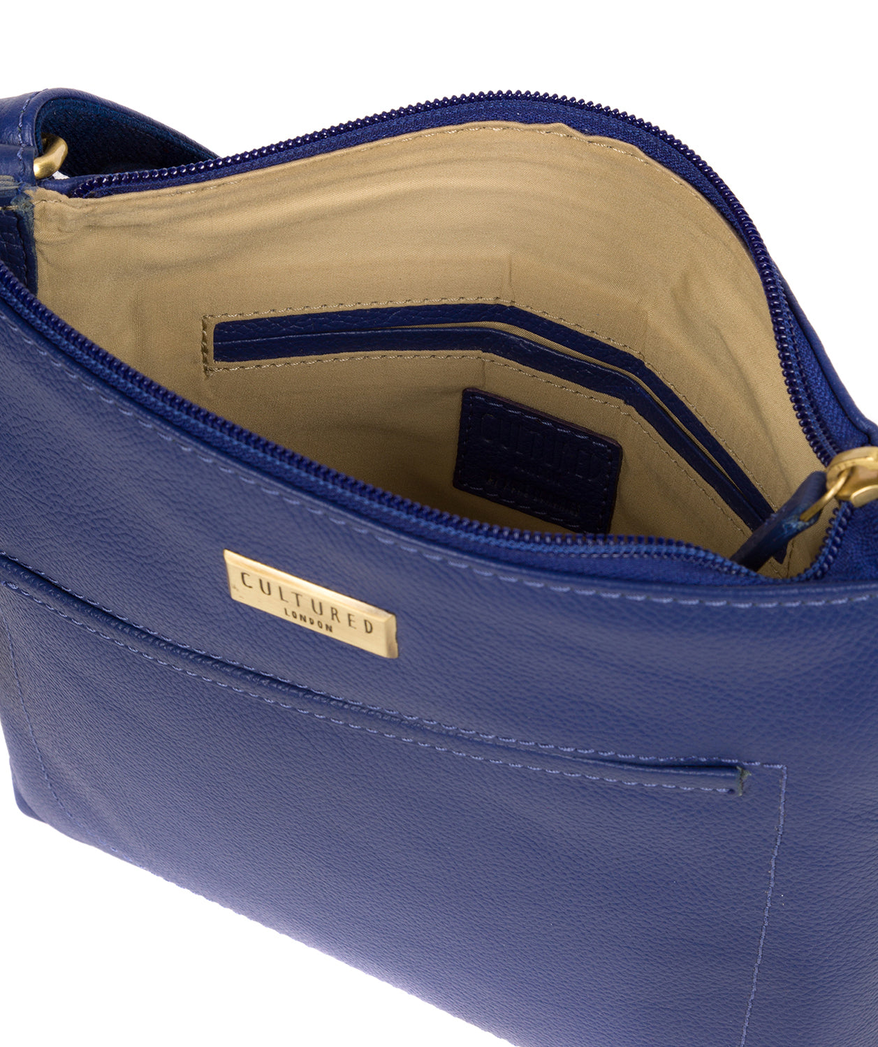 'Bronwyn' Mazarine Blue Leather Cross Body Bag image 4