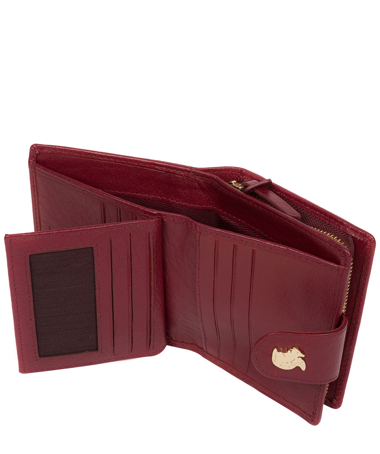 'Azaria' Deep Red Leather RFID Purse