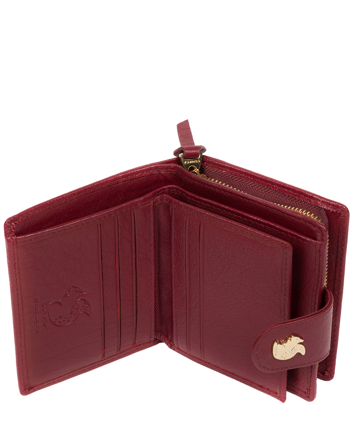 'Azaria' Deep Red Leather RFID Purse