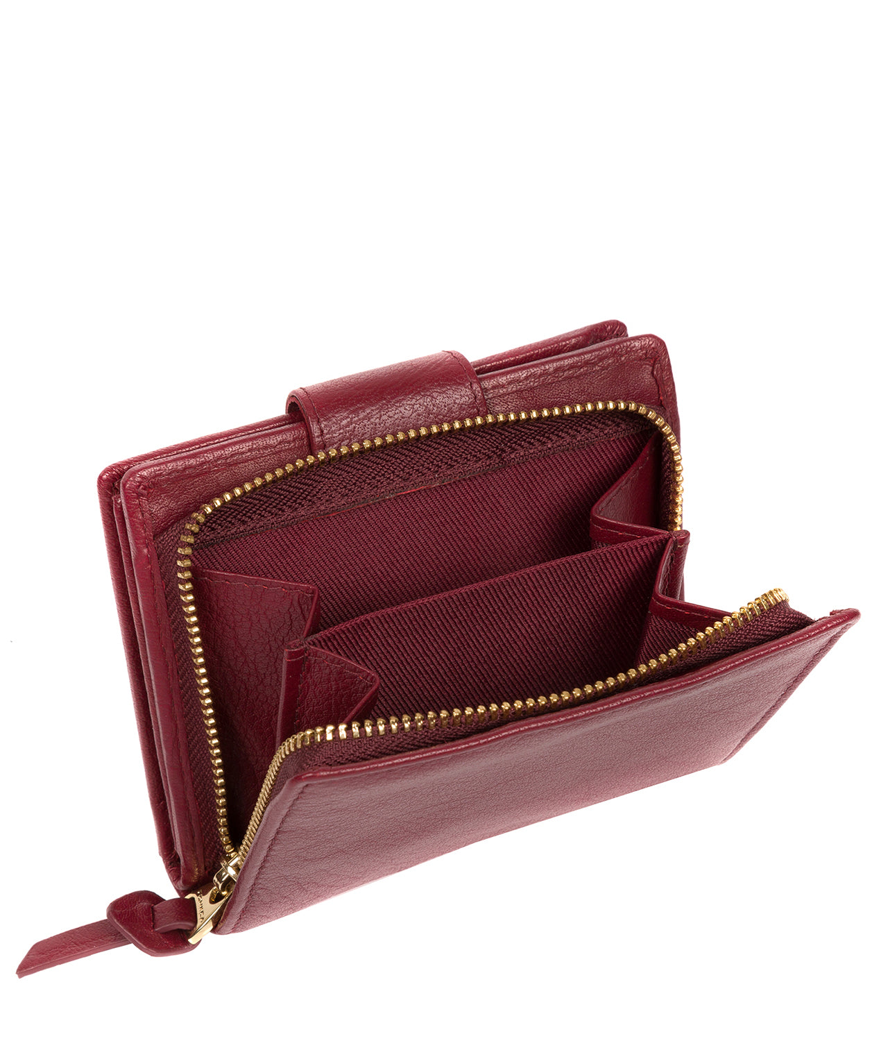 'Azaria' Deep Red Leather RFID Purse