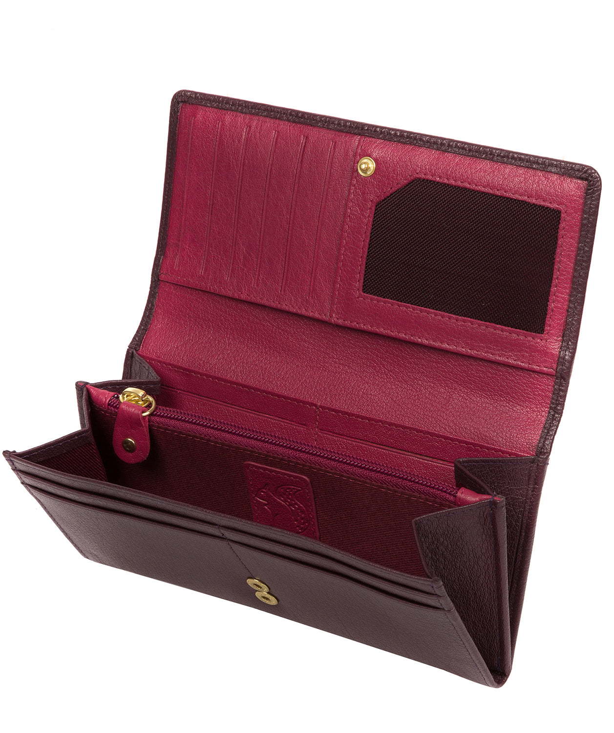 'Arabella' Plum Leather RFID Purse image 3