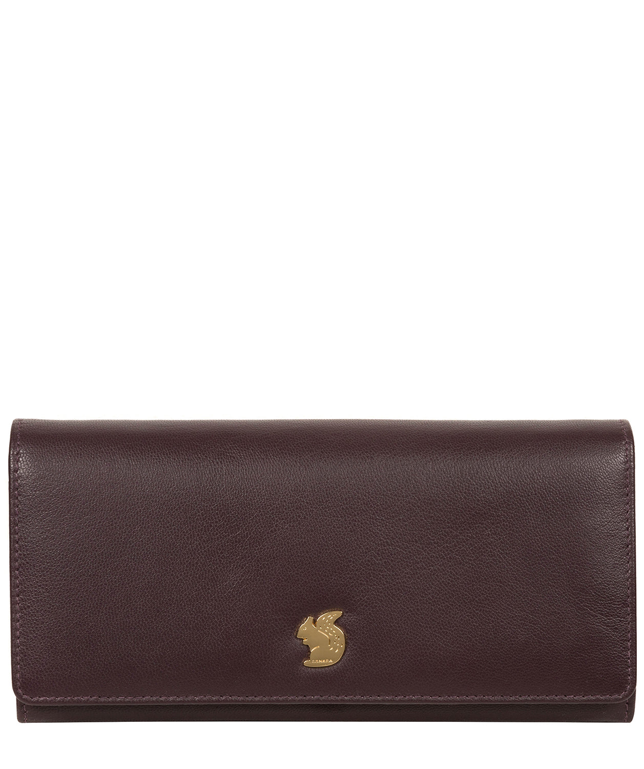 'Smith' Plum Leather Purse Pure Luxuries London