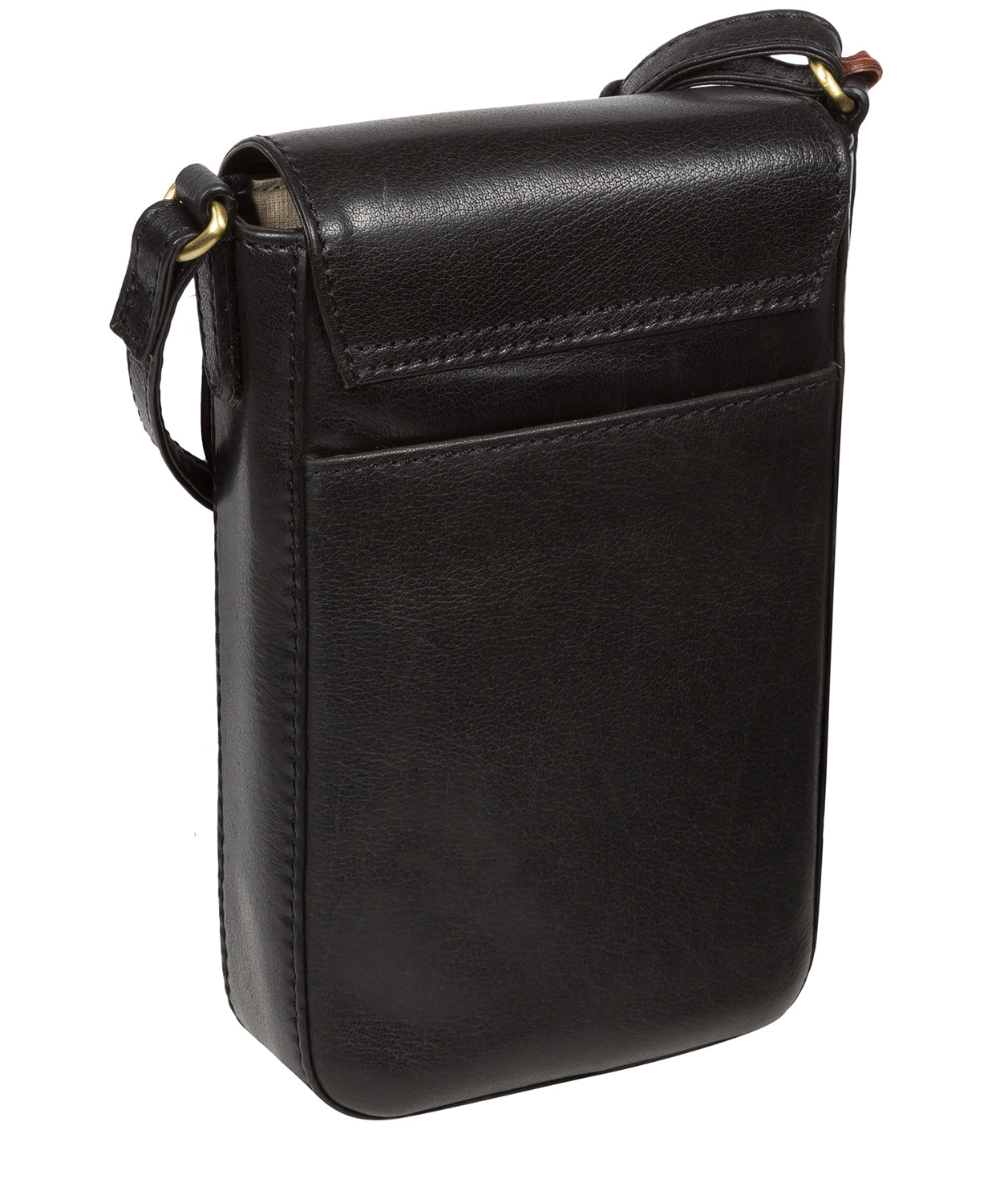 Conkca London Originals Collection #product-type#: 'Buzz' Black Leather Cross Body Phone Bag