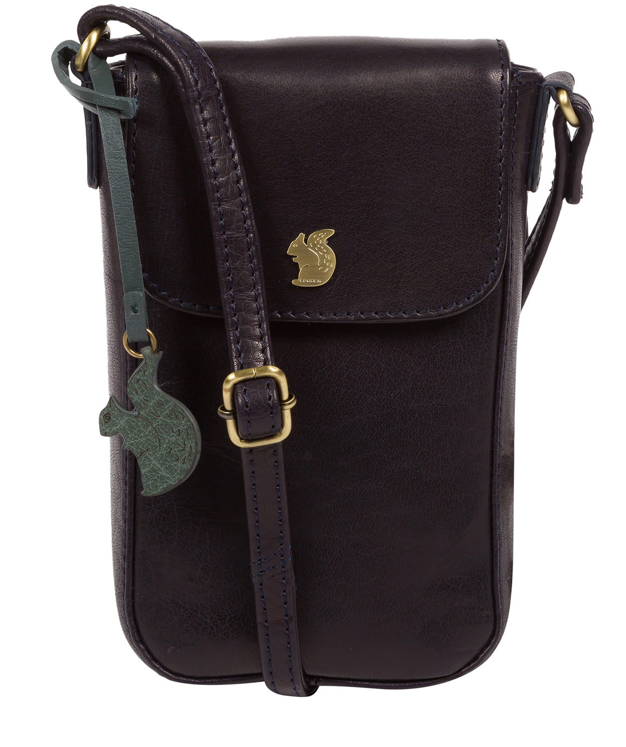 'Buzz' Navy Leather Small Cross Body Bag