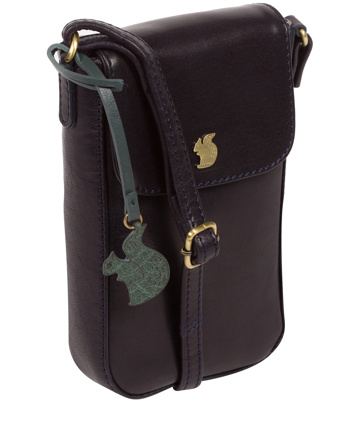 'Buzz' Navy Leather Small Cross Body Bag