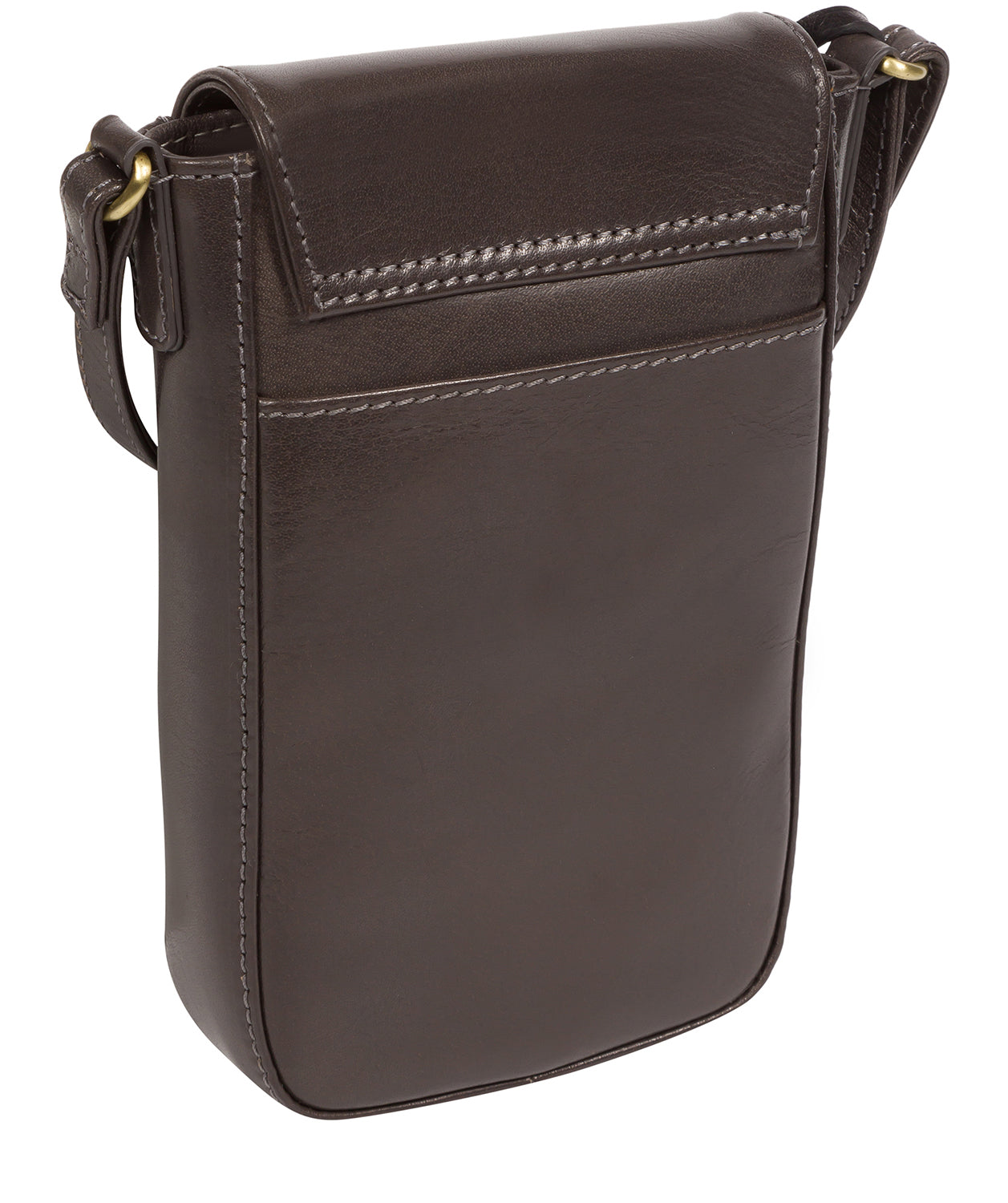 'Buzz' Slate Leather Small Cross Body Bag