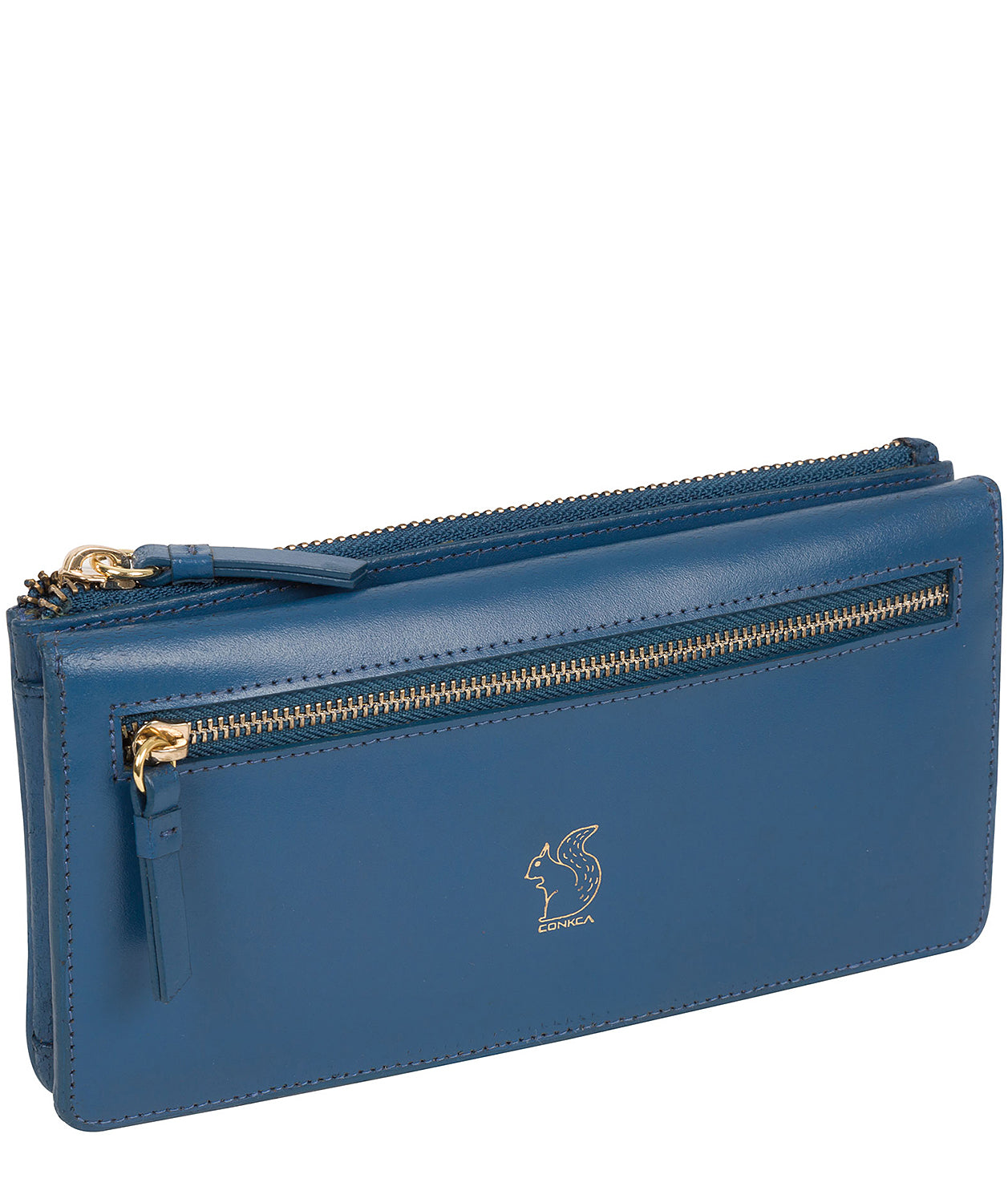 'Daya' Blue Leather Purse