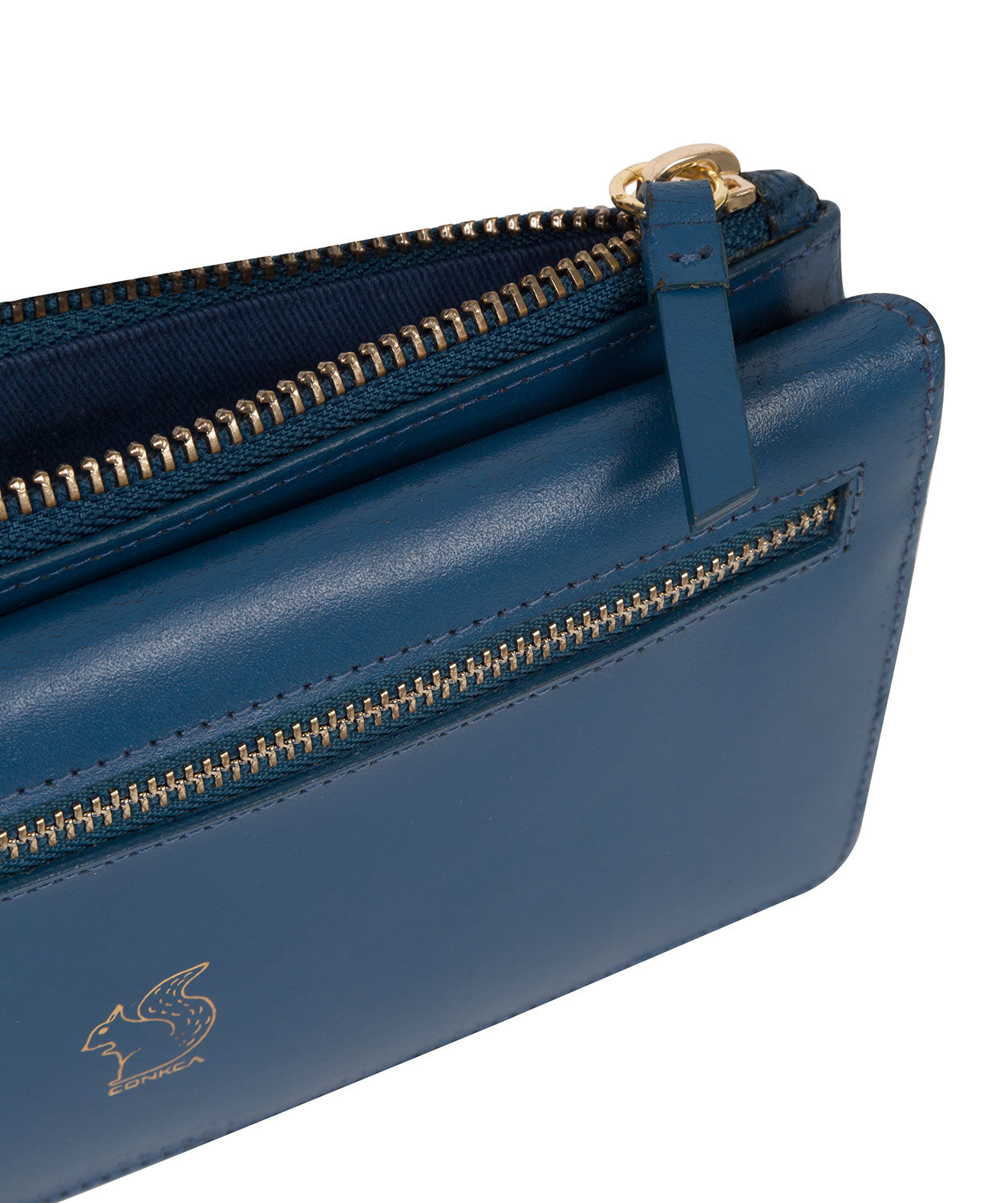 'Daya' Blue Leather Purse