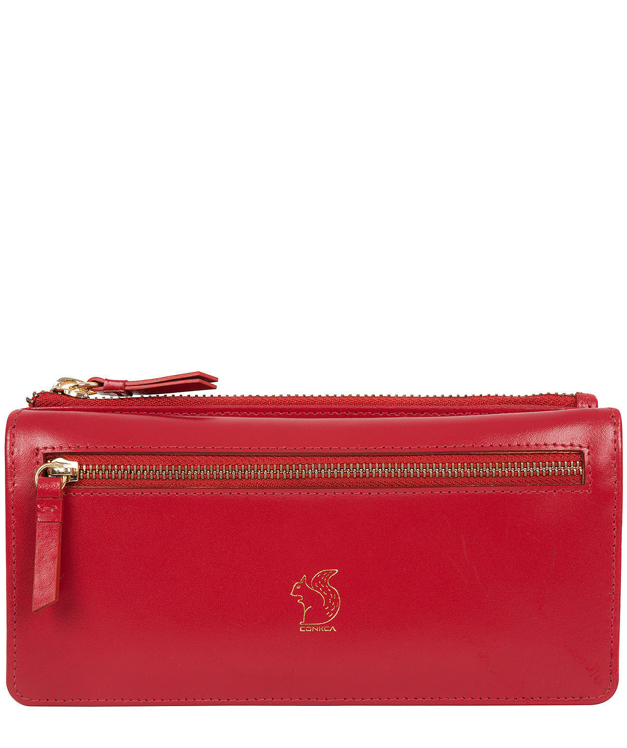 'Daya' Cherry Leather Purse