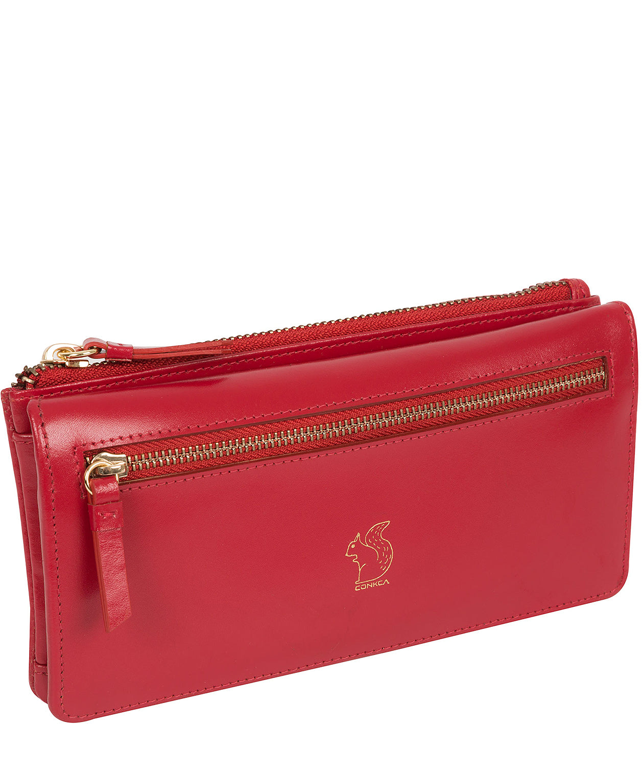 'Daya' Cherry Leather Purse